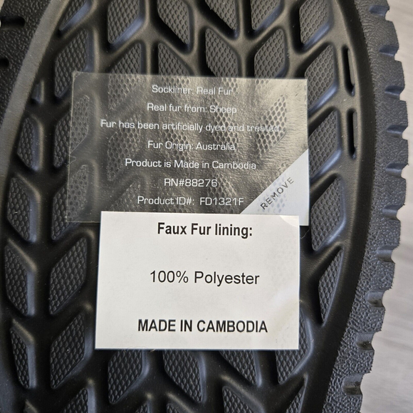 UGG Koolaburra Aribel Short Black Suede Women's Size 8 New in Box Faux Fur - Picture 8 of 11